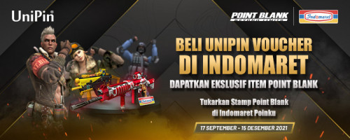 Beli UniPin Voucher di Indomaret dan Dapatkan Ekslusif Item Point Blank